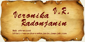 Veronika Radonjanin vizit kartica